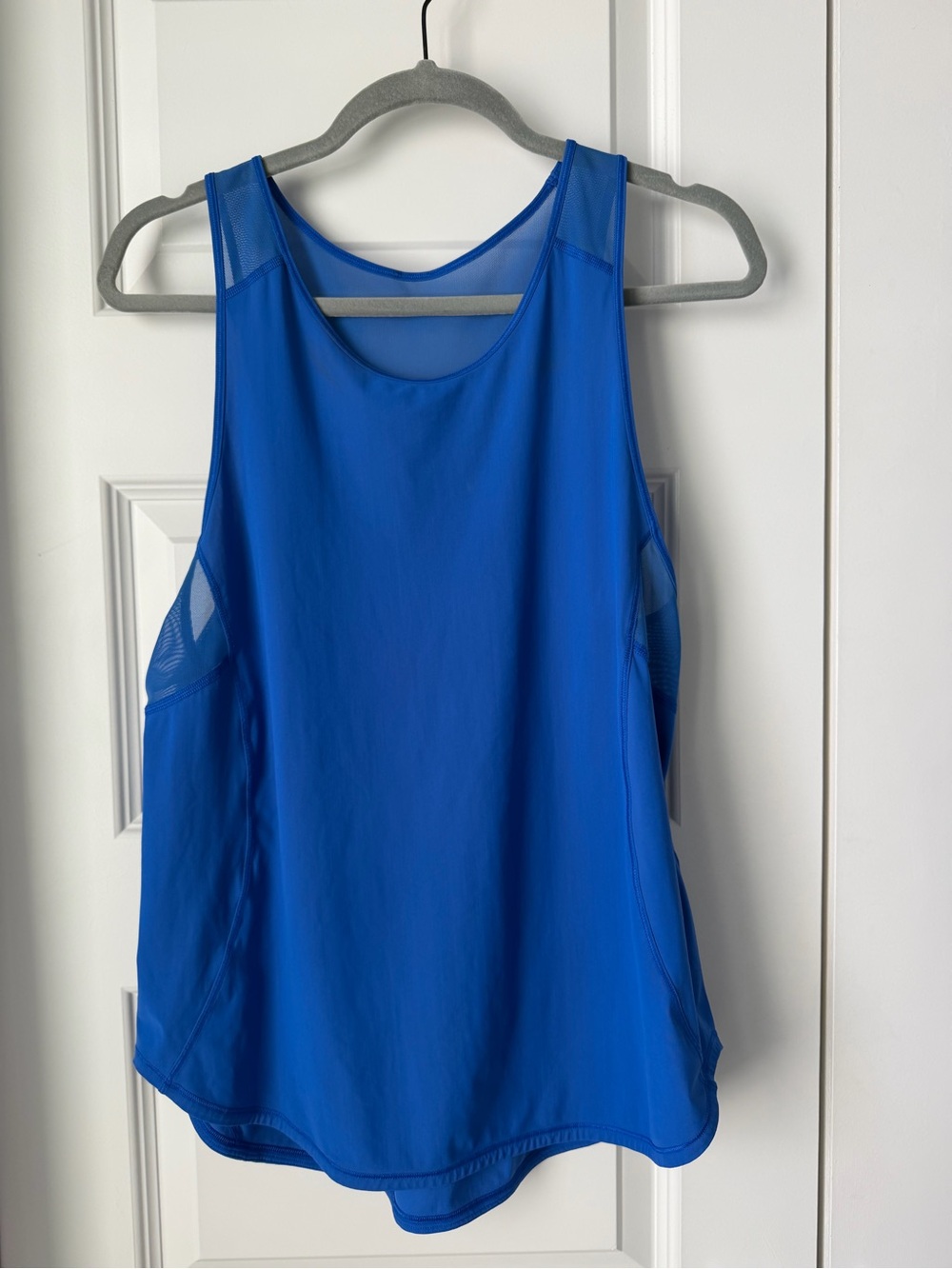 Lululemon Womens Royal Blue Mesh Racerback Athletic Tank Top Size 12